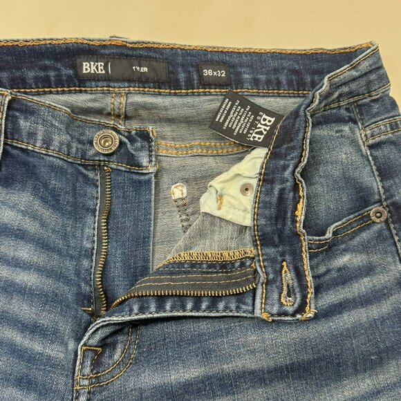 Bke Tyler Straight Classic Jeans Men Size 36x32 Stretch Outdoor Workwear Faded - Picture 7 of 12